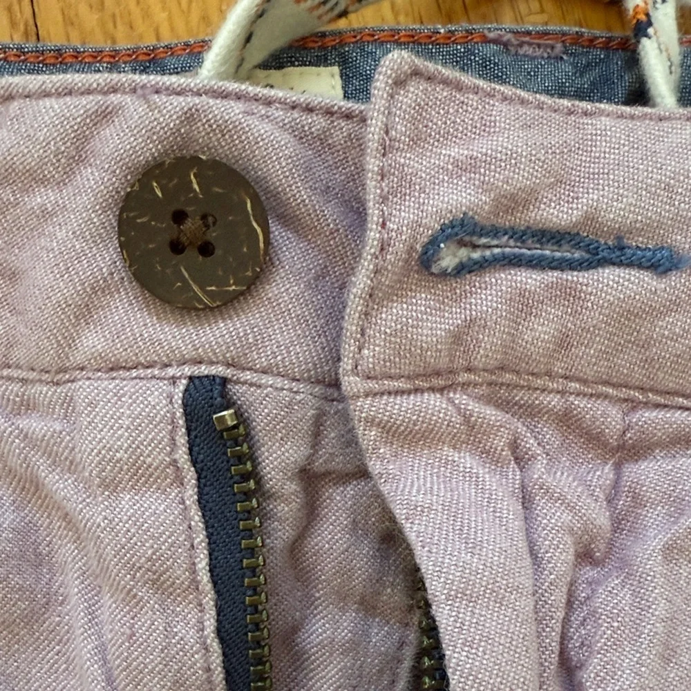 Faherty Light Pink Linen Shorts